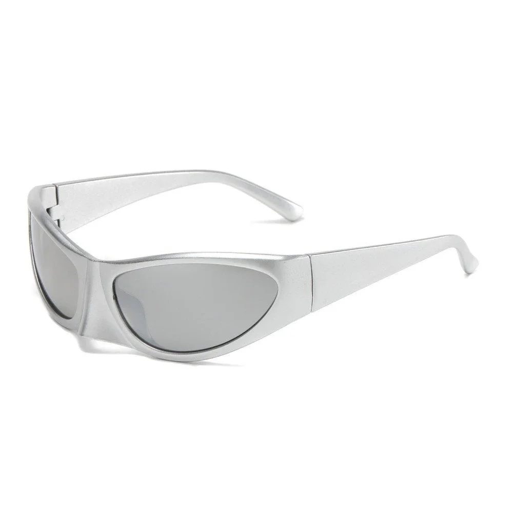 Men Sunglasses Fashion Luxury Style Outdoor‎ Silver Frame Mirror Lens New Gangs